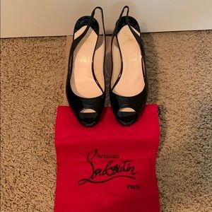Christian Louboutin Peep Toe Slingbacks